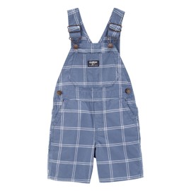 Oshkosh Boy World's Best Overalls, Blue Plaid, 3T