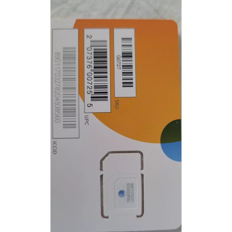 AT&T ATT SIM Card for AT&T Wireless Ready to Activate