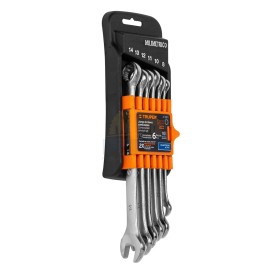 Truper JC-6M-E Set of 6 shot-blasted mm combination wrenches