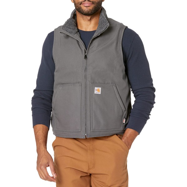 Carhartt mens Flame-resistant Sherpa-lined Flame Resistant Duck Sherpa Lined Vest,