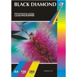 50 Sheets Black Diamond A4 Professional Grade Gloss Photo Paper (Get High Quality Prints on your Inkjet Printer, Use for Photos & Card Making Applications) 260 gsm, 50 sheets