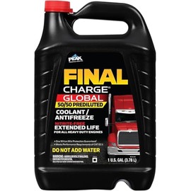 Belgrade Parts & Service, Inc. Peak Final Charge Global Extended Life 50/50 Prediluted Antifreeze/Coolant for All Heavy Duty Engine Cooling Systems, 1 Gal.