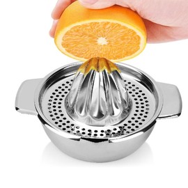 Manual Stainless Steel Citrus Juicer 400 ml - For Lemons, Oranges & Grapefruits, Juicer Lemon Squeezer, Dishwasher Safe