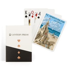 Lantern Press St. Simons Island, Georgia, Sand Castle (52 Playing Cards, Poker Size Card Deck with Jokers)