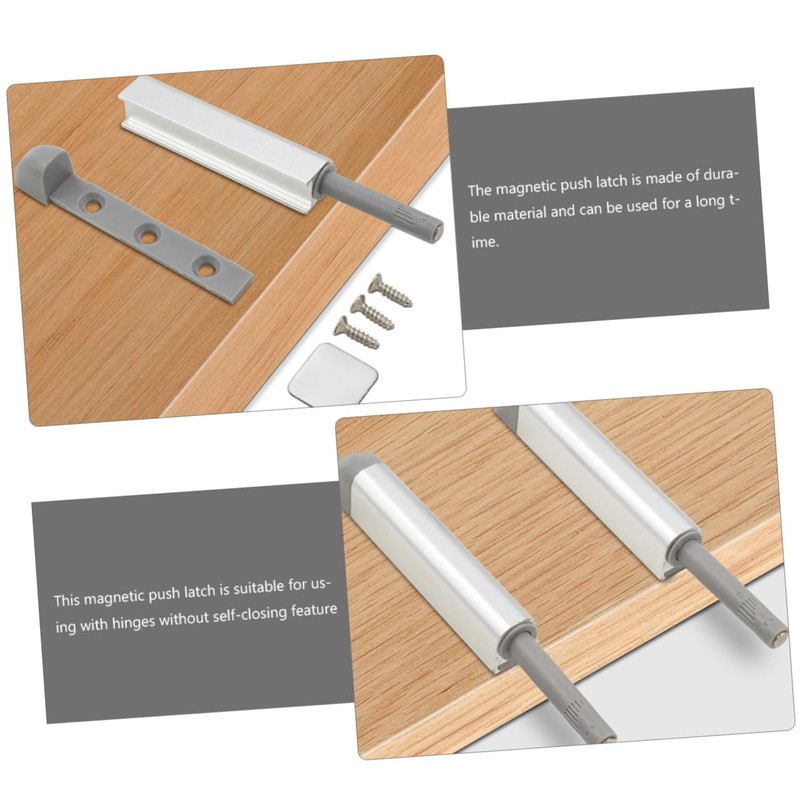 Operitacx 2 Sets Schranktür Magnete Latch Magnetic Touch Catch Aluminiumlegierung