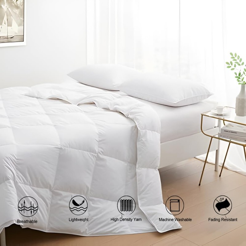 Queen Comforter Set - White Comforter for Queen Size Beds