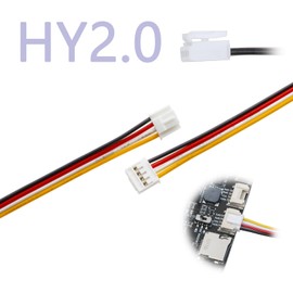 XICOOLEE 5PCS 4Pin Jumper Wire HY2.0mm Pitch, Grove - Universal 4 Pin Buckled 25cm Cable (5 PCs Pack)