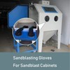 CHADWICK 1 Pair Sandblasting Cabinet Gloves 23.6",Blast Protection, with 2