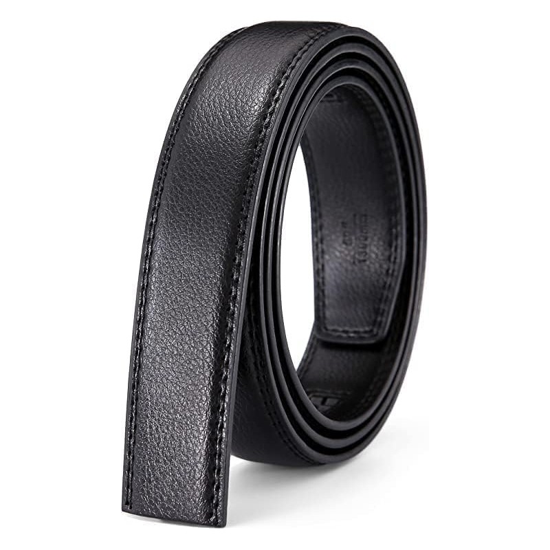 [Nelbons] Men's Leather Ratchet Belt Strap Fits 35mm 1 3/8"