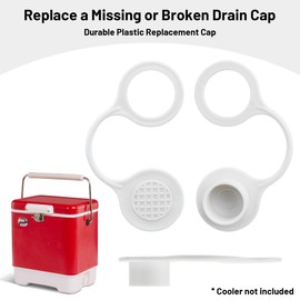 Omoojee Drain Plug Caps Replacement Compatible with Igloo Coolers 25–70 Qt, 2 Pack Triple-Snap Cooler Drain Cap Covers