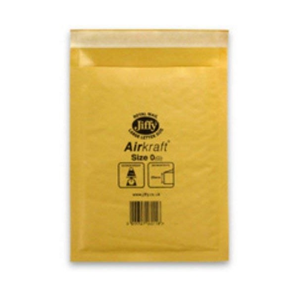 Jiffy Padded Bag Envelopes Mini Pack No.1 Brown 165x280mm Ref JPB-MP-1-10 [Pack of 10]
