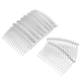 FOMIYES 10pcs Plastic Hair Side Combs 14 Teeth Hair Clip Combs Small Bridal Wedding Veil Combs for Women Girls (Clear)