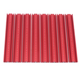 Parallel Rail Guide System, 6061 Aluminum Alloy 47.2In Extension Longest Length Woodworking Carpentry Parallel Saw Track Guide (Red)
