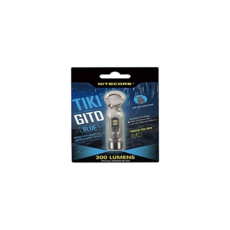Nitecore Unisex Tikigitdb Luminous Torch, Blue, Lg : 55 mm