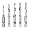 DEWALT Drill Tap Set, Impact Ready, 1/4-Inch, 5-Piece (DWADTQTR5SET)