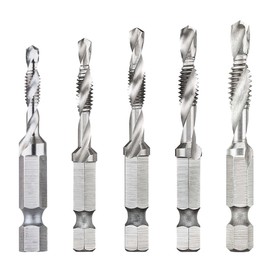 DEWALT Drill Tap Set, Impact Ready, 1/4-Inch, 5-Piece (DWADTQTR5SET)
