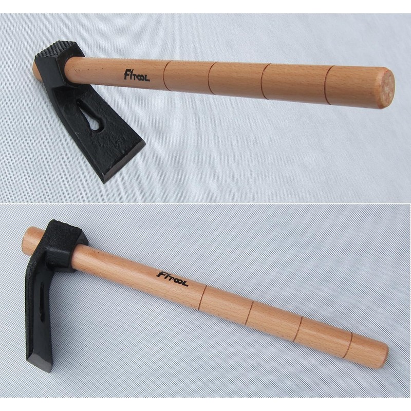 Forged Woodworking Hammer, Woodcarving Straight Adze, Axe with Claw Hammer,