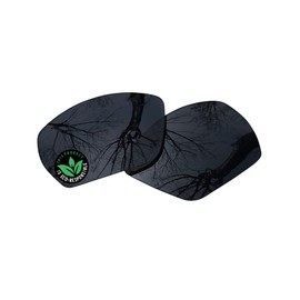 Raydi Polycarbonate Replacement Lenses for Costa Del Mar Tuna Alley Rectangular Sunglass - Solid Black - Polarized