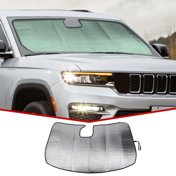 JeCar Windshield Sun Visor Foldable Sunshade Aluminum Foil Sun Shield
