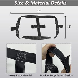 Universal Motorcycle Rear Wheel Tie-Down Strap, Transportation Bundle Belt for Motor Bike Dirt Bike Trailer (Black)