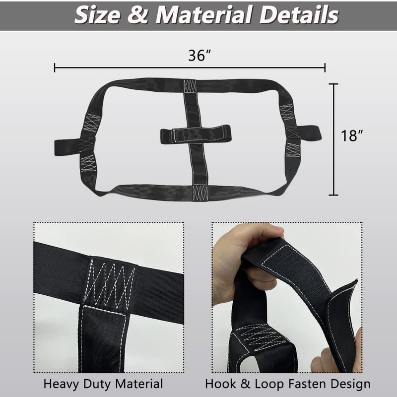 Universal Motorcycle Rear Wheel Tie-Down Strap, Transportation Bundle Belt for