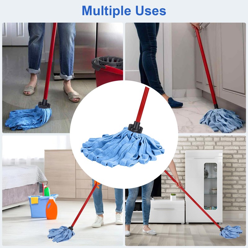 BeiLan Microfiber Mop Cloth Heads Replacements: One Mop Handle with