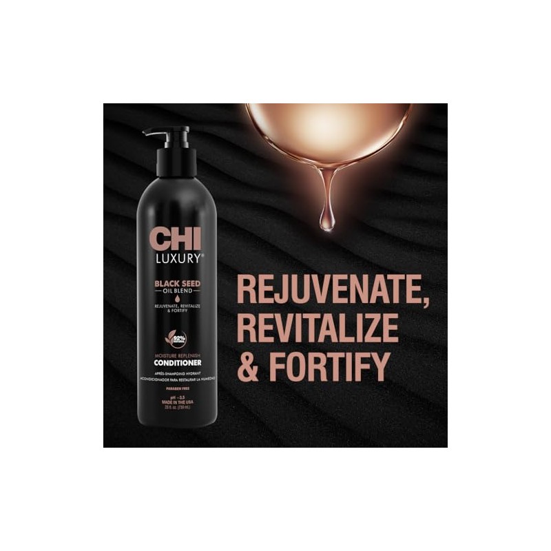 CHI Lujo Negro Aceite de Semillas Acondicionador Reposición de Humedad,