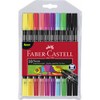 Faber-Castell 151109 - Doppelfasermaler 10er Etui, neon (2x 10er Etui