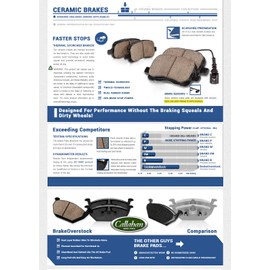 Callahan CCK02610 [2] REAR Original Calipers + [2] OE Rotors + [4] Low Dust Ceramic Brake Pads