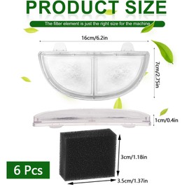 Cat Water Fountain Filters for Homerunpet WF20, Homerunpet Pet Fountain Filters Replacements Cat Water Fountain Filters Pet Water Dispenser Filter for Cats, Dogs and House Pets (6PCS)