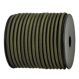 Abma Cord Shock Cord Bungee Cord 4mm Elastic Elastic Cord Elastic Rope Stretch Cord Cargo Tie Down Light Truck Tarpaulin Cargo Net Craft DIY etc (10M) - Army Green