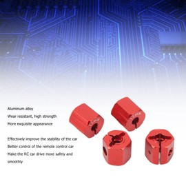 12mm Hex Adapter, Exquisite Aluminum Alloy 12mm Wheel Hex Hub 1/10 RC (Red)