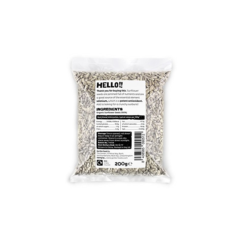 Gorilla Food Co. Sunflower Seeds - 200g