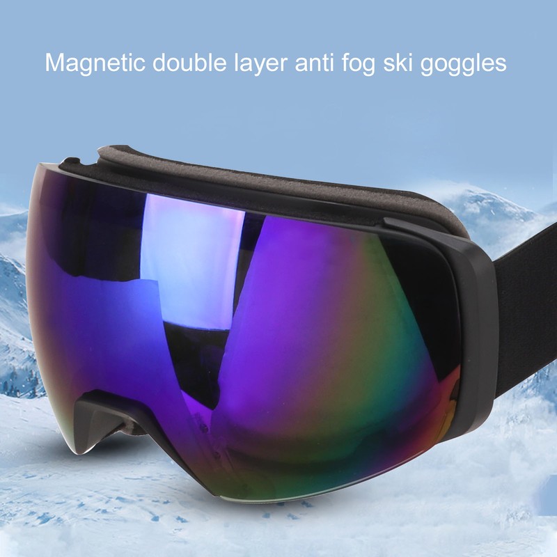 Ski Goggles Magnetic Lens Anti Fog Snow Goggles Interchangeable Lens