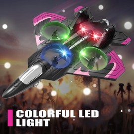 4DRC V32 Foam RC Planes Remote Control Airplanes for Girls Boys Adults 8-16, RC Drone Airplane Helicopter Fighter Jet with Light, Fighter Jet Toys, Airplane Toy Gifts for Kids Adults Beginners