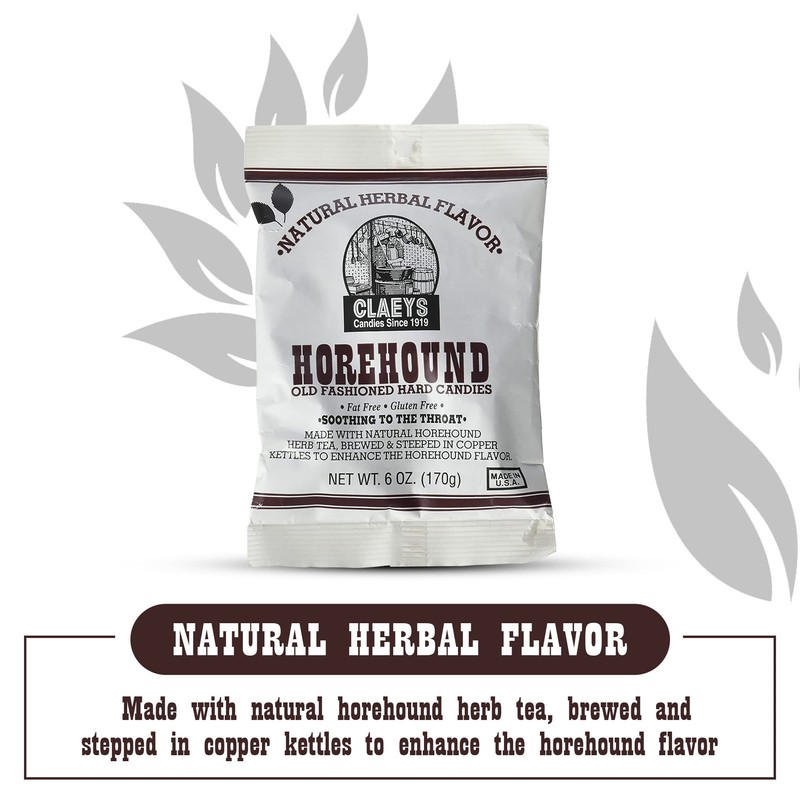 Claeys Horehound Hard Candy, 6 oz (Pack of 3)