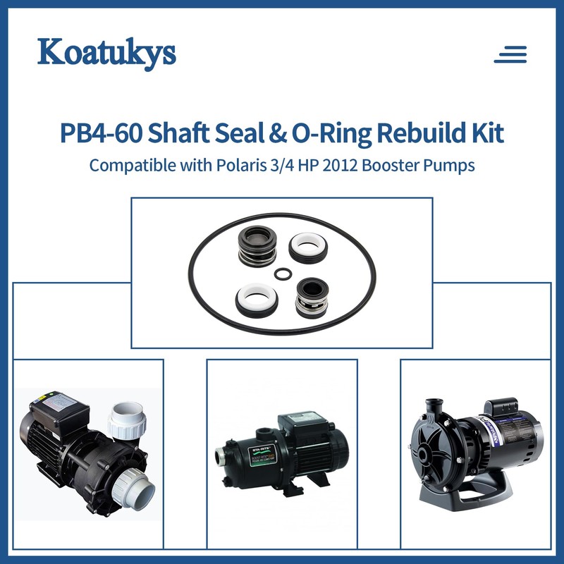 Koatukys PB4-60 Booster Pump Shaft Seal & O-ring Rebuild Kit