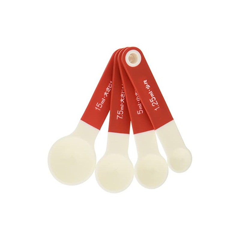 PEARL METAL Softia Measuring Spoon with Small Spoon, 4P Set,