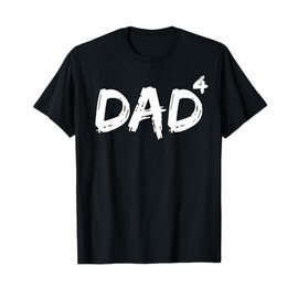 Dad of 4 Men's Pregnancy Announcement Dad to the Fourth Power T-Shirt