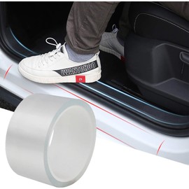 Car Door Edge Protector Clear Universal Door Sill Guard Car Door Trim Edge Guard Protection Film Anti-Collision Fits for Most Car (Transparent, 4In x 33Ft)