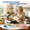 Portable Kitchen Range Hood,3-Fan Speeds and Large Oil Collection Cup,