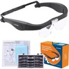 YOCTOSUN Rechargeable Magnifying Glasses, Head Magnifier Glasses with 2 LED