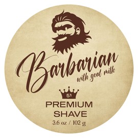 Alien Shave Premium Shaving Soap for Men. Powered with Coconut Oil, Shea Butter & Goat Milk. 3.6 Ounces (1 Pack) (Barbarian)