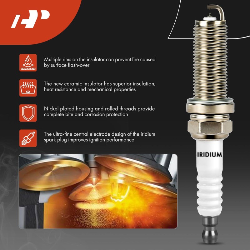 A-Premium Set of 4 Ignition Coil Pack and Iridium Spark