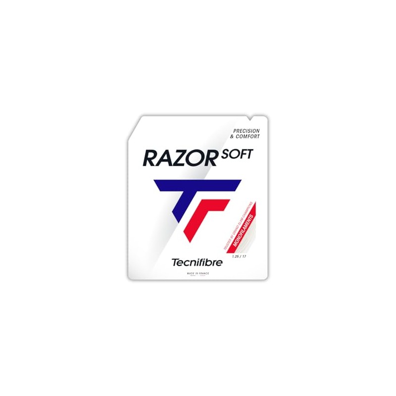 Tecnifibre Tennis String RAZOR SOFT 1.25 WHITE Laser Soft White