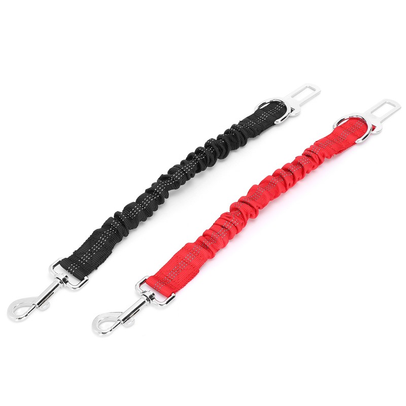 2pcs Pets Car Seat Belt Retractable Dog Leash Explosionproof Nylon