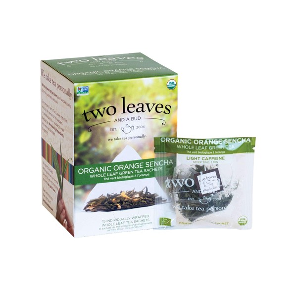 Two Leaves & A Bud, Tea Peppermint Organic Sachets, 15 Count