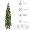 HOMCOM 7' Tall Pre-Lit Slim Noble Fir Artificial Christmas Tree