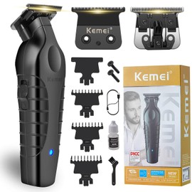 KEMEI 2299 & cuchilla EXTRA Cortapelos y barberos,Maquina de Cortar Pelo Hombre,Recortadora de Barba,Cortadora de Pelo,Hair Clipper Barberia Profesional Inalámbrico,Kit Peluqueria Máquina Cortapelo