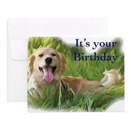 CafePress Goldengrass Birthday Notecards (Set Of 20) 4.25" x 5.5" Notecards 10 Pack